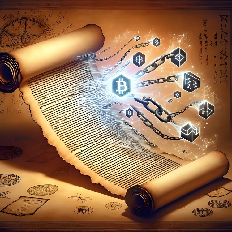 Visual representation of blockchain records