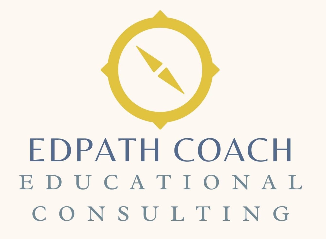 Logo for Edpath Coach, featuring a gold compass icon and the text 'EDPATH COACH EDUCATIONAL CONSULTING' in blue and gray lettering.