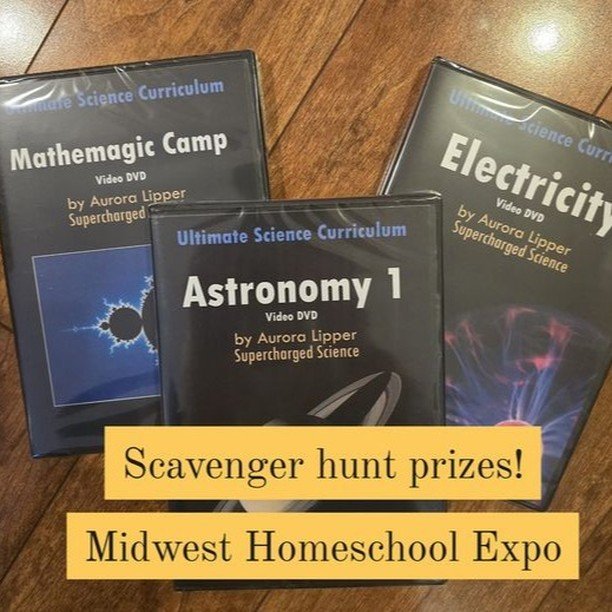 Thanks @auroralipper at Supercharged Science and Math Education for the generous prizes to our scavenger hunt! These are fantastic and easy to use science lessons that my family loves!
https://www.superchargedscience.com/
www.midwesthomeschoolexpo.co