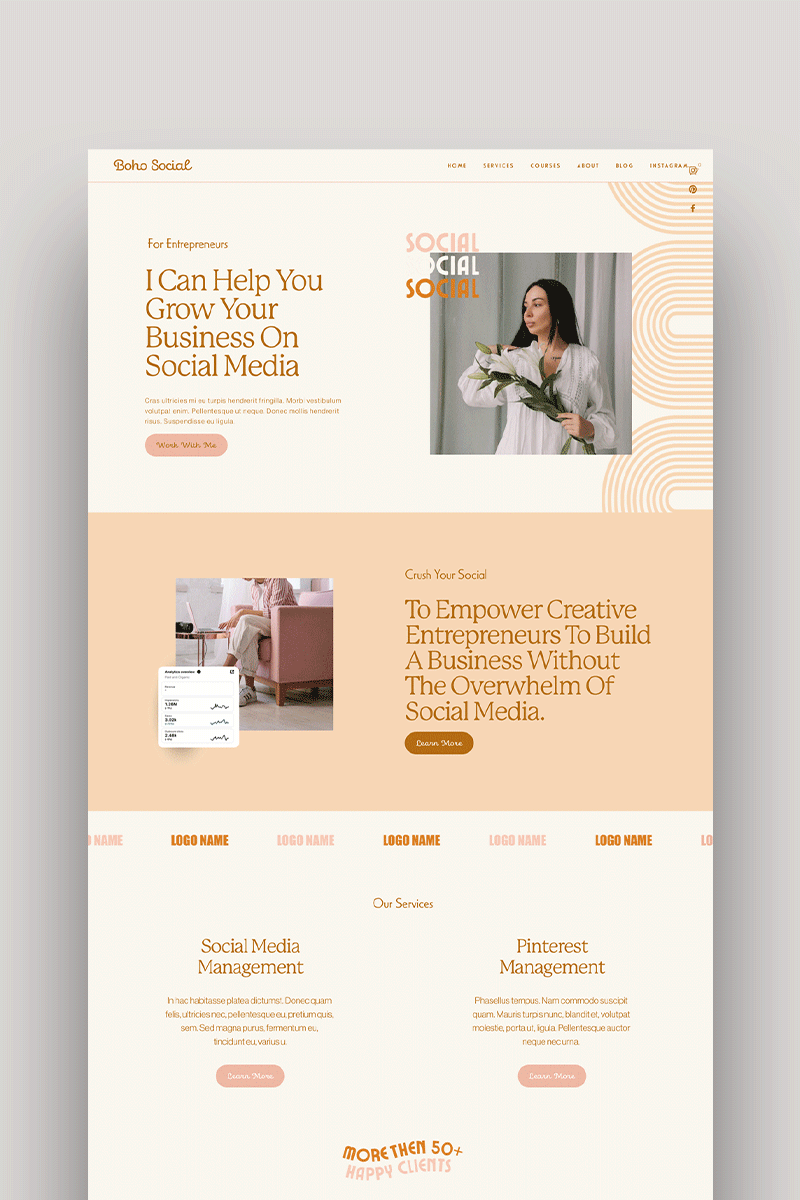 Boho Social Template by Kseniia Krasilich