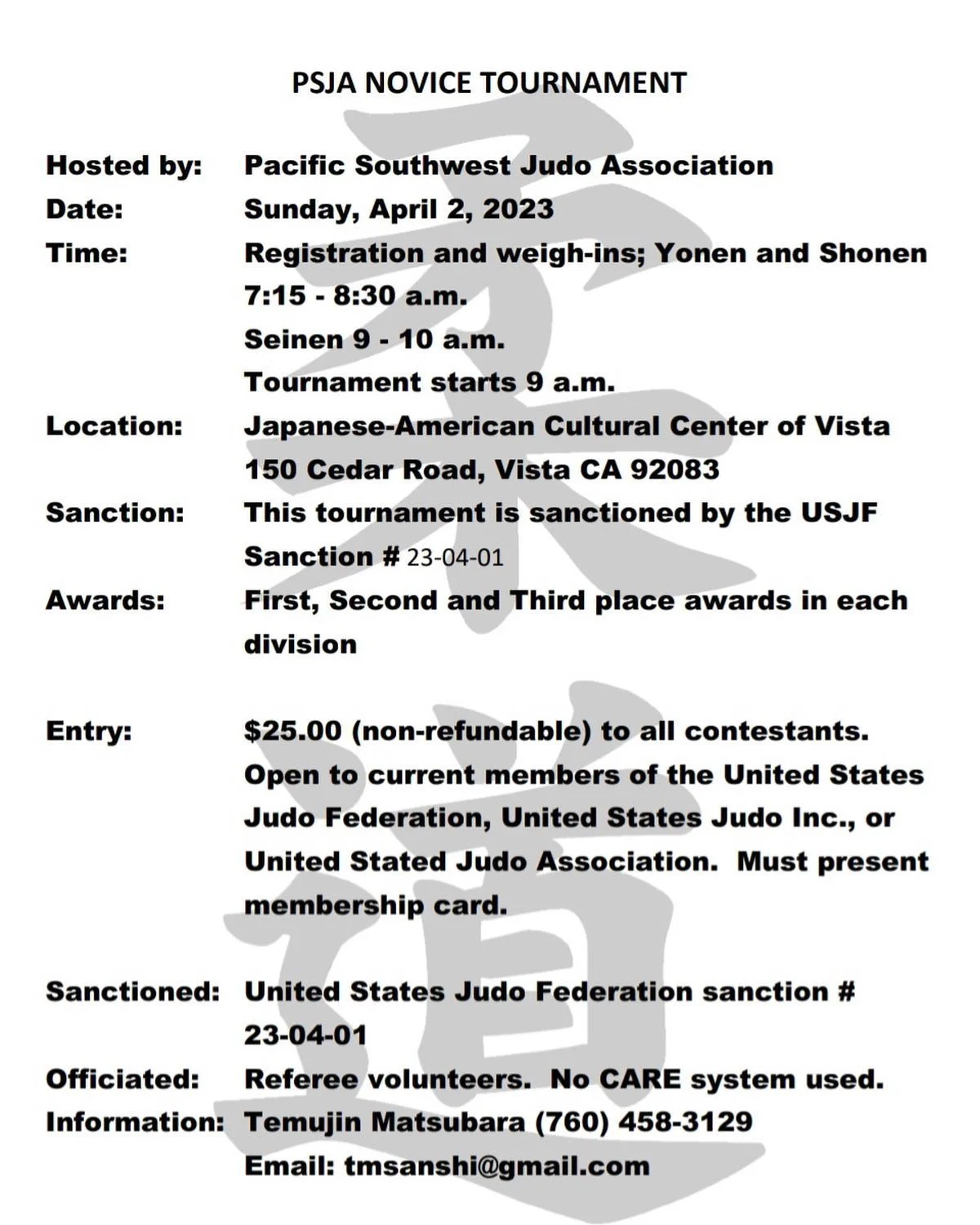 Small edits from the last one. April 2nd, mark your calendars