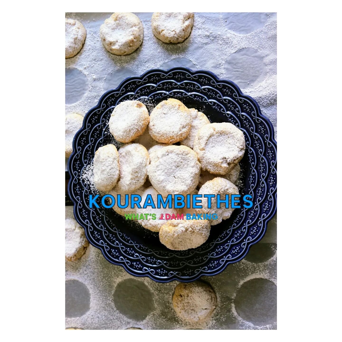 KOURAMBIETHES 

These buttery, crumbly festive Greek biscuits are a textural and flavour delight. This version is made with ground and roughly chopped roasted almonds, and has the perfect amount of rose water that ever-so-gently lingers on your tongu