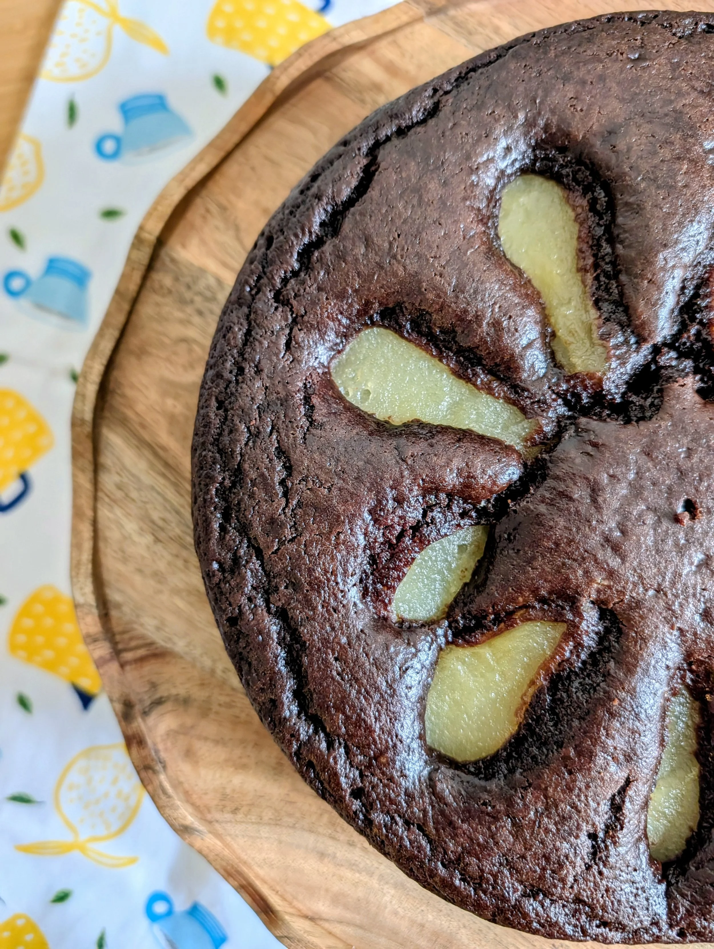 Chocolate and Poached Pear Cake