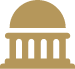 A simple icon of a classical building with columns and a domed roof.