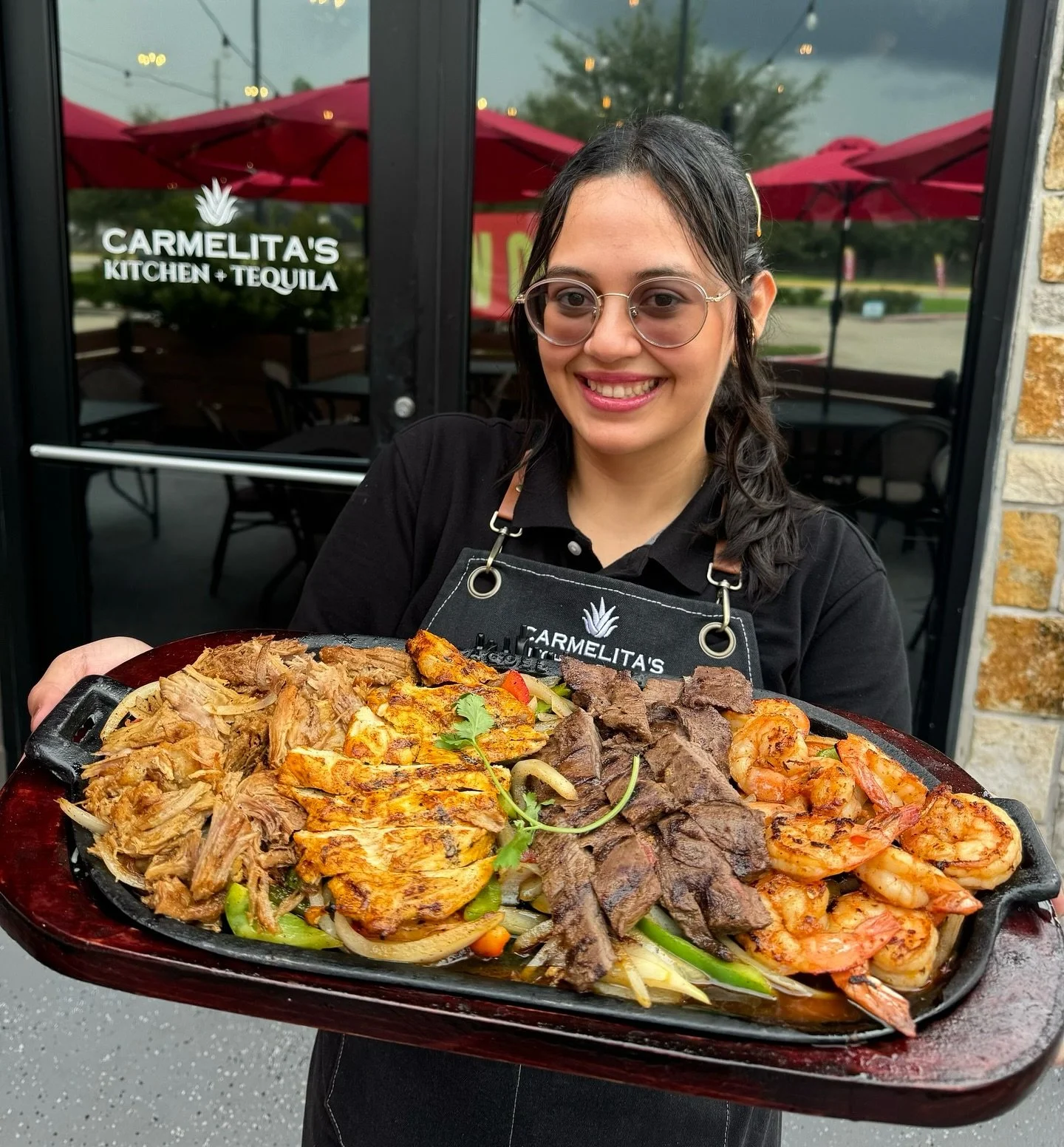 Have you tried our family fiesta platter that feeds 3-4?! Served with Grilled Chicken, Pork Carnitas, Steak Asada, Buttered Shrimp &amp; more! 
#katytx 
#cypresstexas 
#fajitas 
#houstonmexicanfood 
#houstonrestaurants