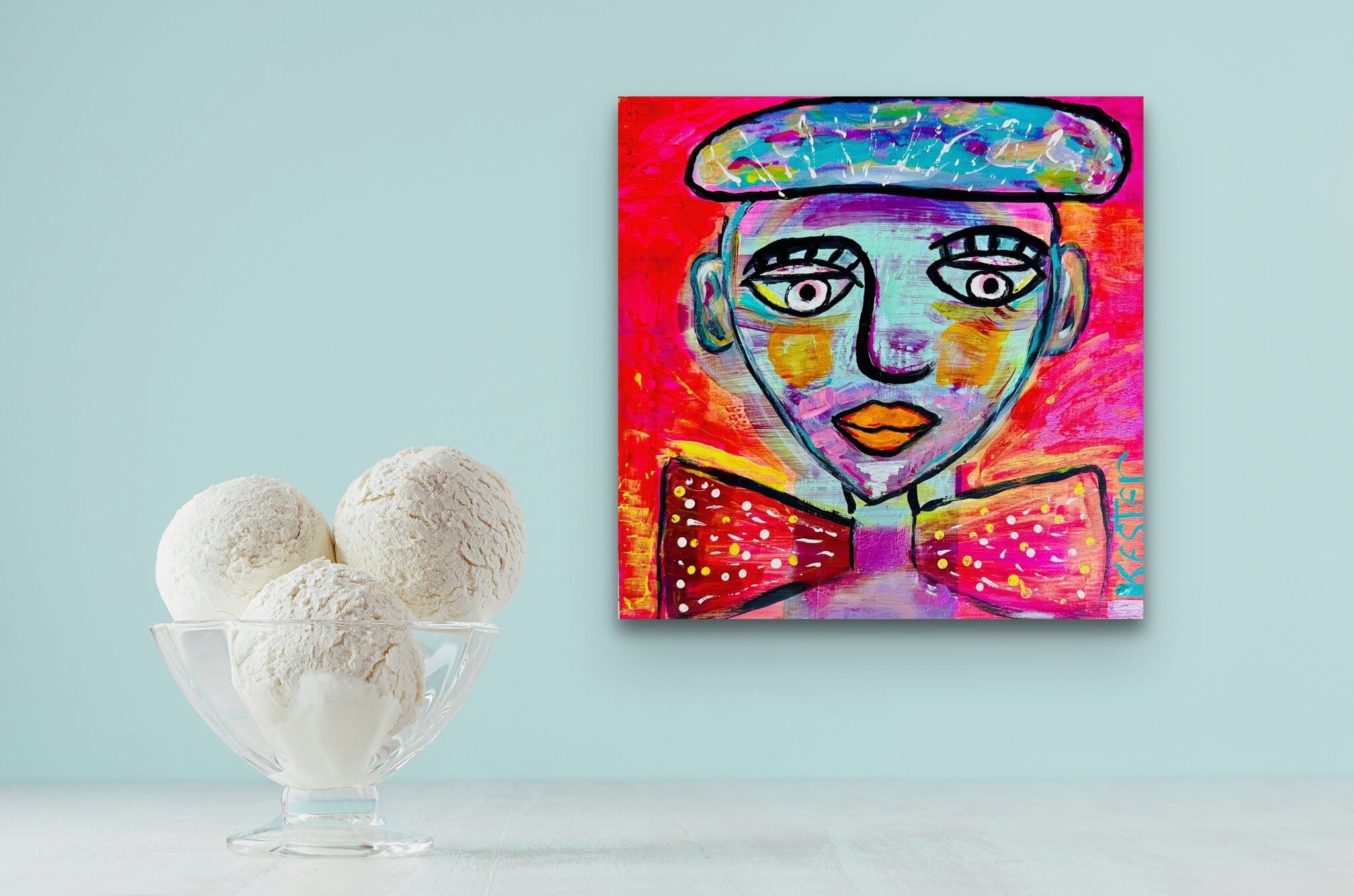 MR BOWTIE
Painted in the month of May as a Taurus Mr Bowties sees himself more as the Aquaries man living in the age of Aquarius.
Where male -feminine sides are emerging into the new modern era of free gender expression.

VIP pricing via BLUETHUMB Ke