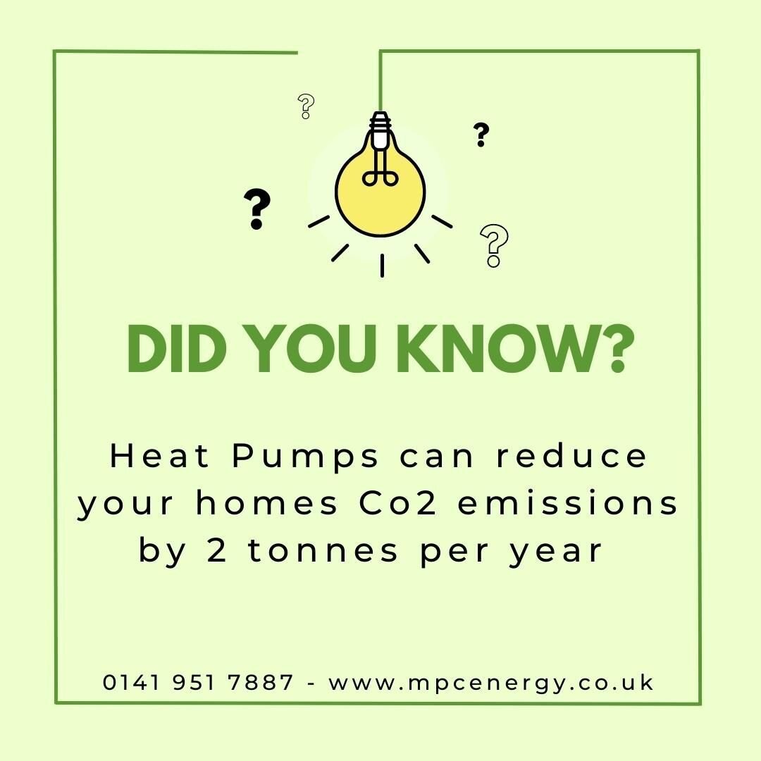DID YOU KNOW&hellip; 

Heat Pumps are one of the best heating methods to reduce your carbon footprint. 🦶♻️ 

Contact us today for more information: 
📞 0141 951 7887
✉️ enquiries@mpcenergy.org
💻 www.mpcenergy.org

#energyadvice #funding #heatpumps 