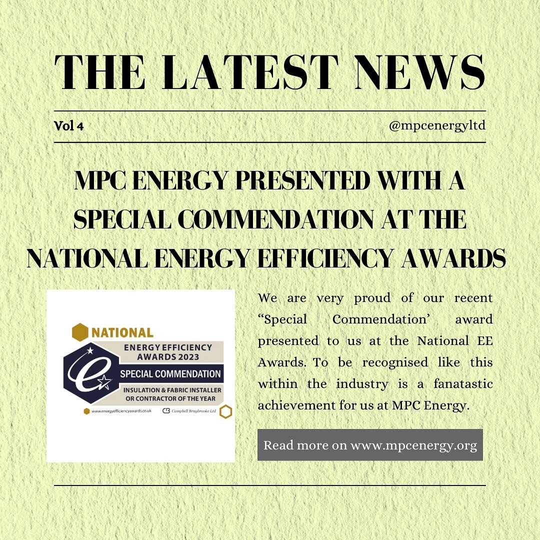 We are absolutely thrilled to receive a Special Commendation at this years National Energy Efficiency Awards 👏🏻

Read more on www.mpcenergy.org