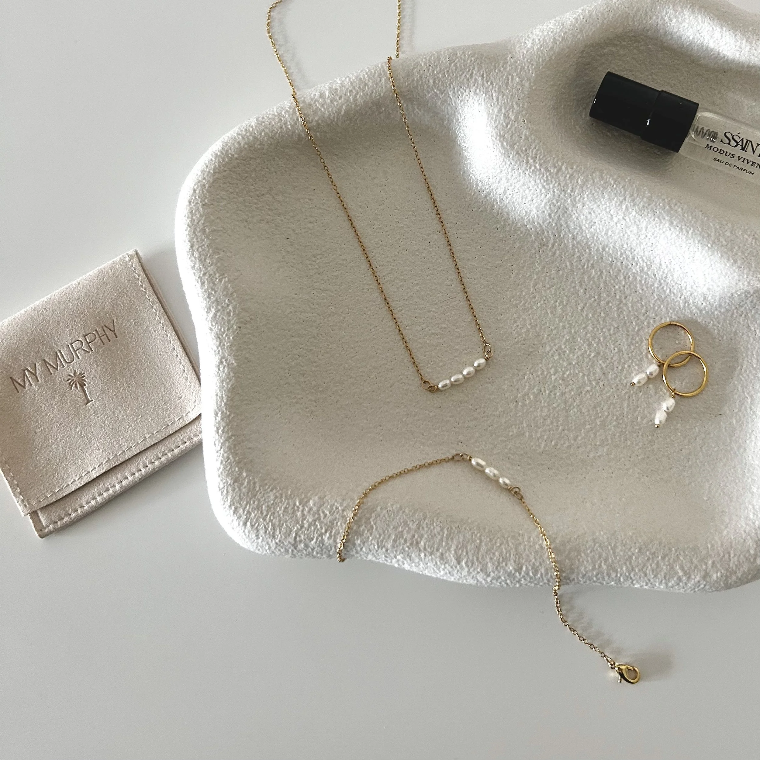 Dainty Necklace, Bracelet and Earring Bundle