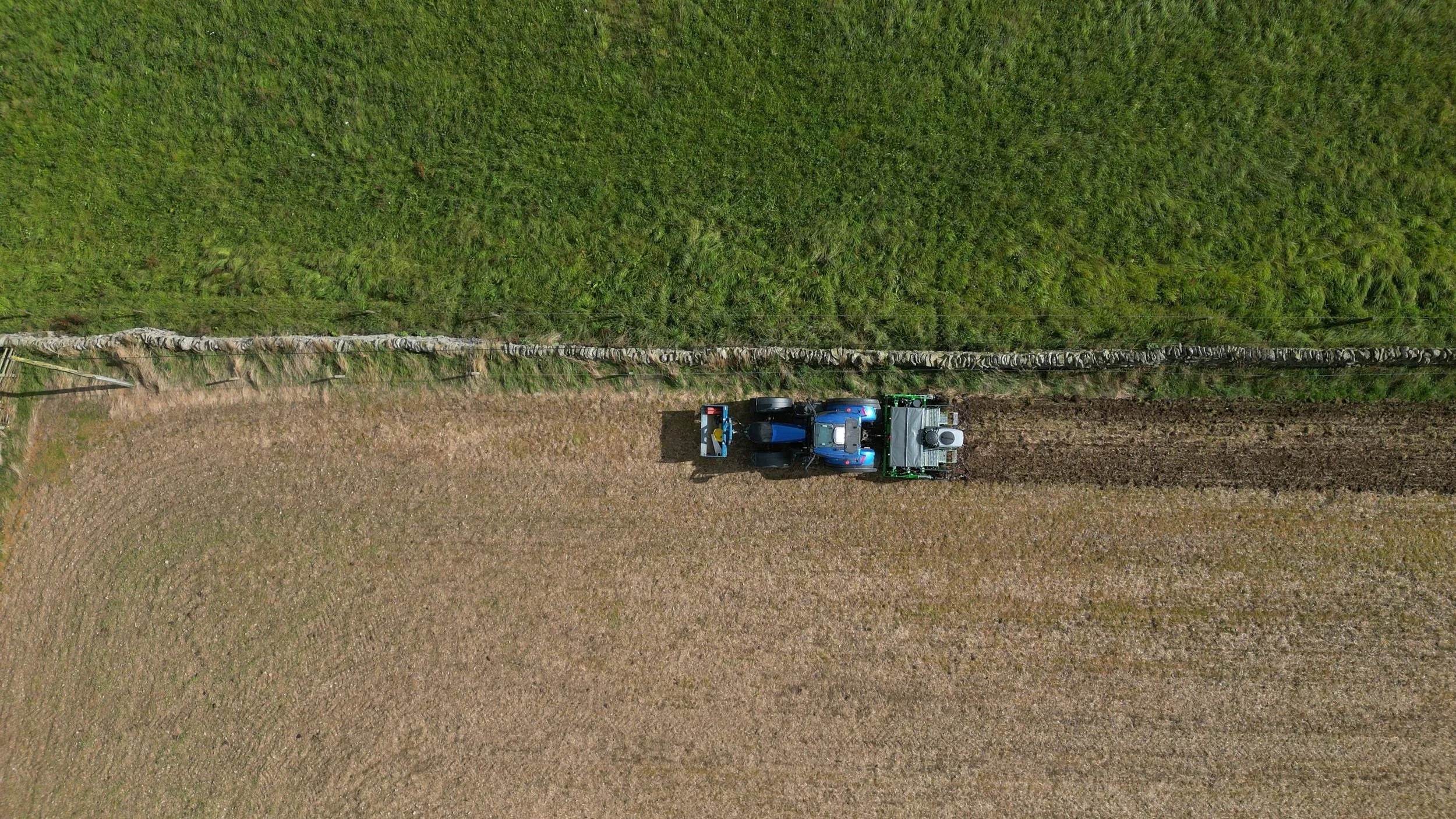 Direct drilling on a farm in Northumberland