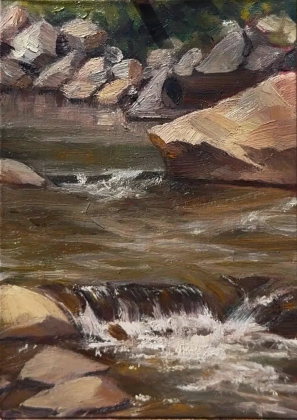 "Boulder Creek" 6x8 Plein Air  Painting in Oil