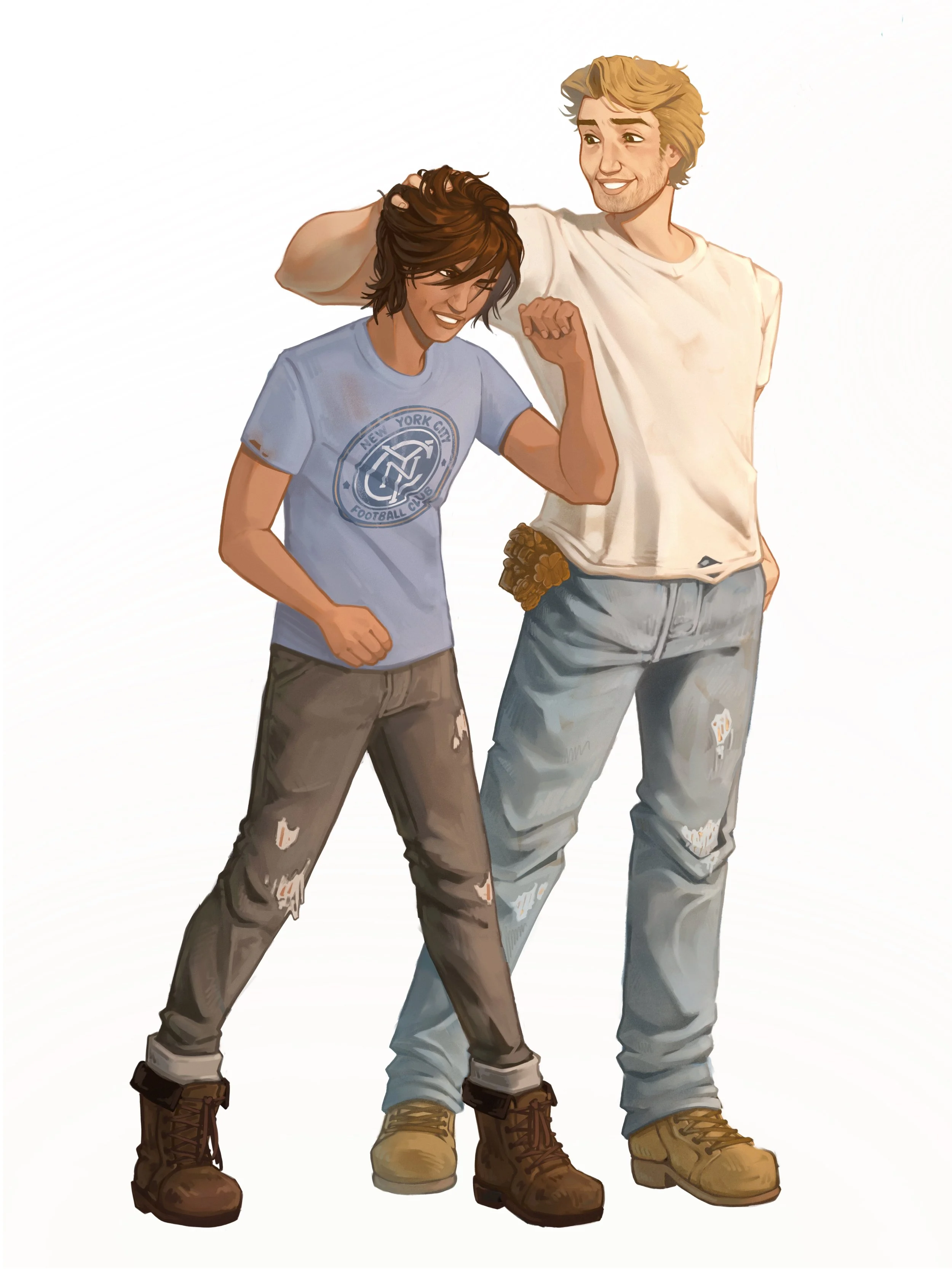 "Seth & Lucky" Character Art | Commission (original characters owned by Sarah Goldin)