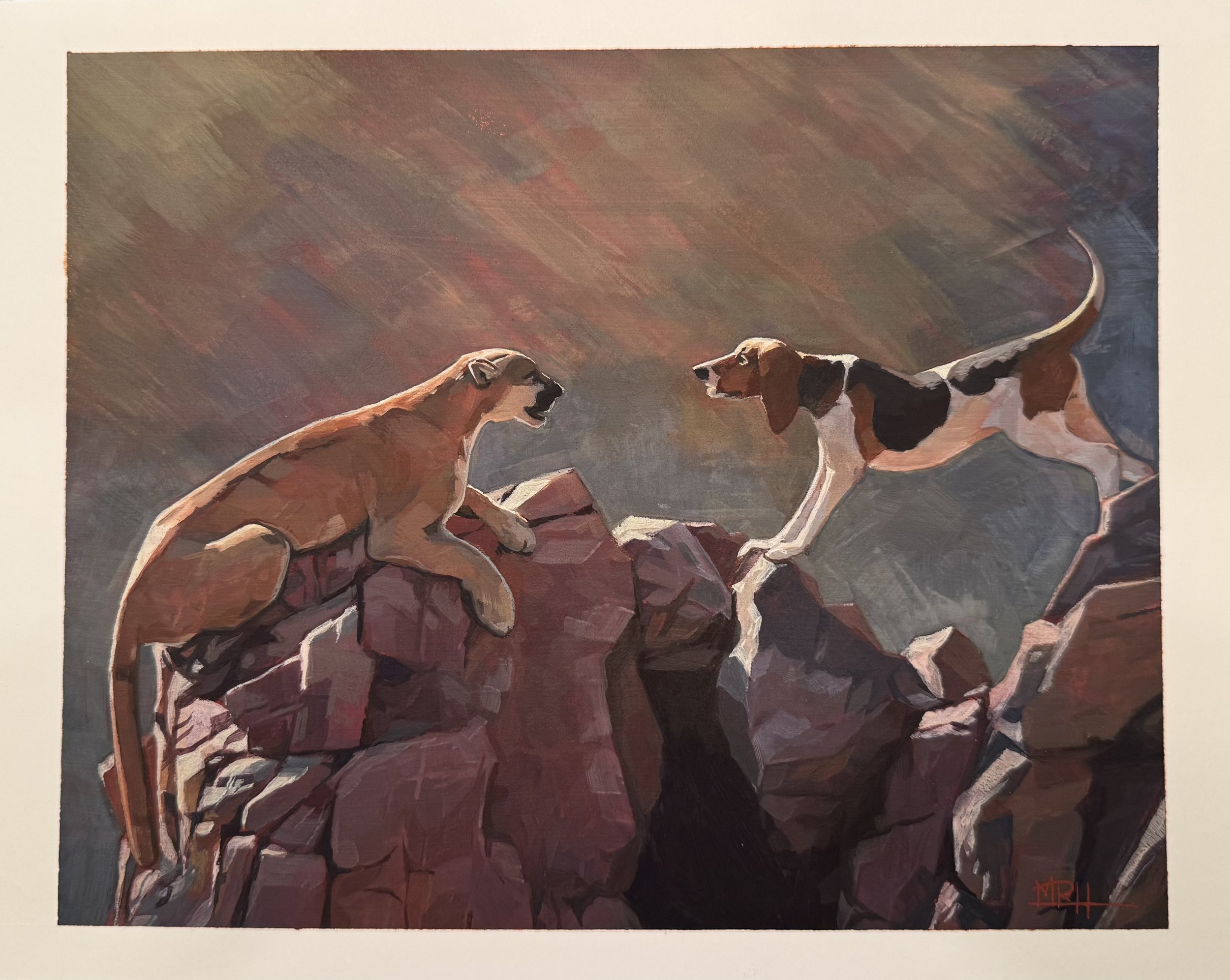 "Lola" 10x8 Gouache Painting | Commission 