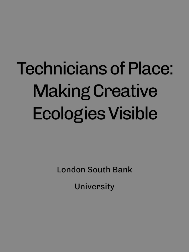 PLACE 26/27 — Technicians of Place
