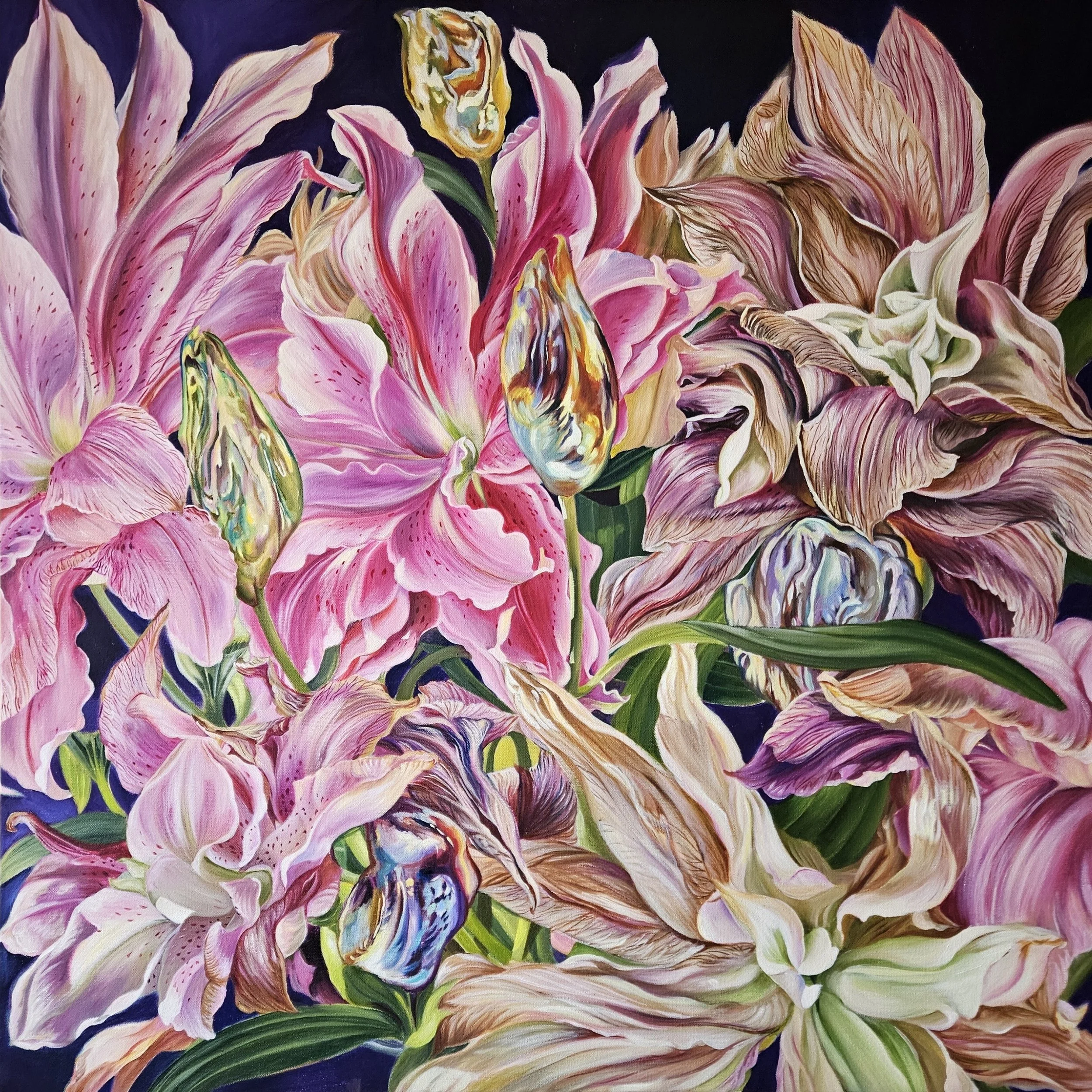Roselily 
36in*36in  
Oil on Canvas 2025