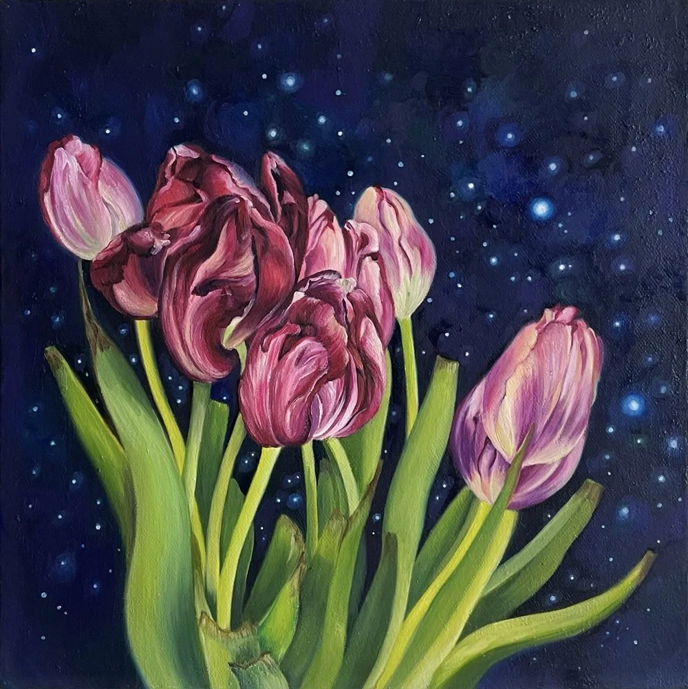 Stars are Further 
12in*12in 
Oil on Canvas 2023