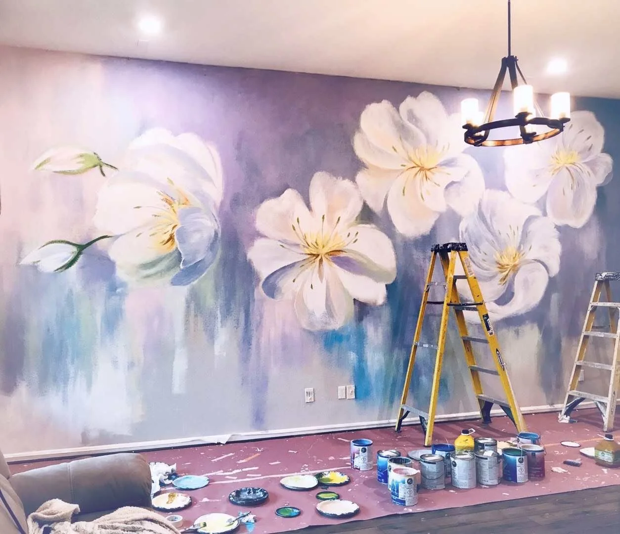 Blooms 
11ft*22ft 
Acrylic on the Wall 2019
