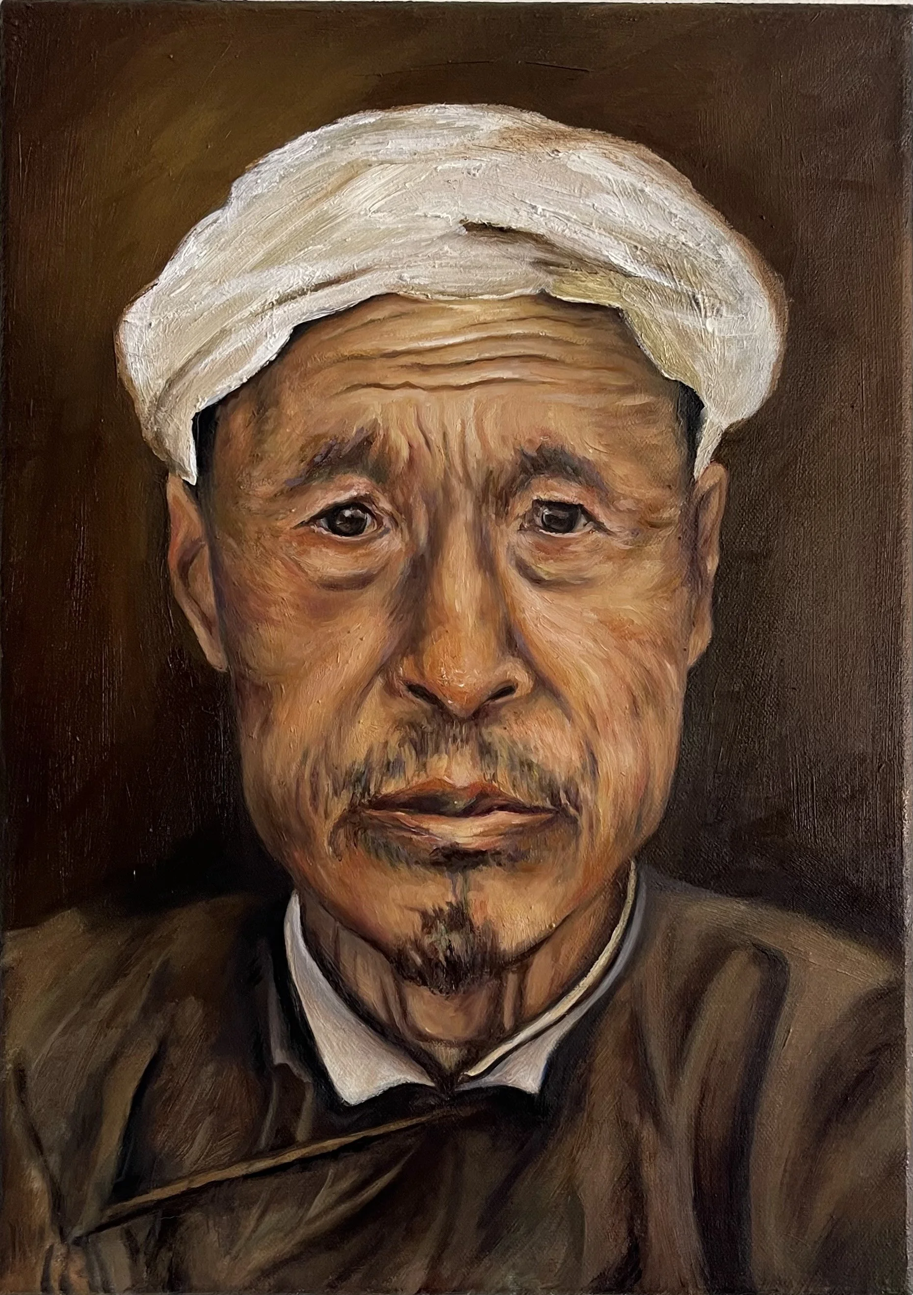 Intergenerational Sacrifice 
10in*14in 
Oil on Lead Oil Ground Canvas 2022  
 SOLD 
