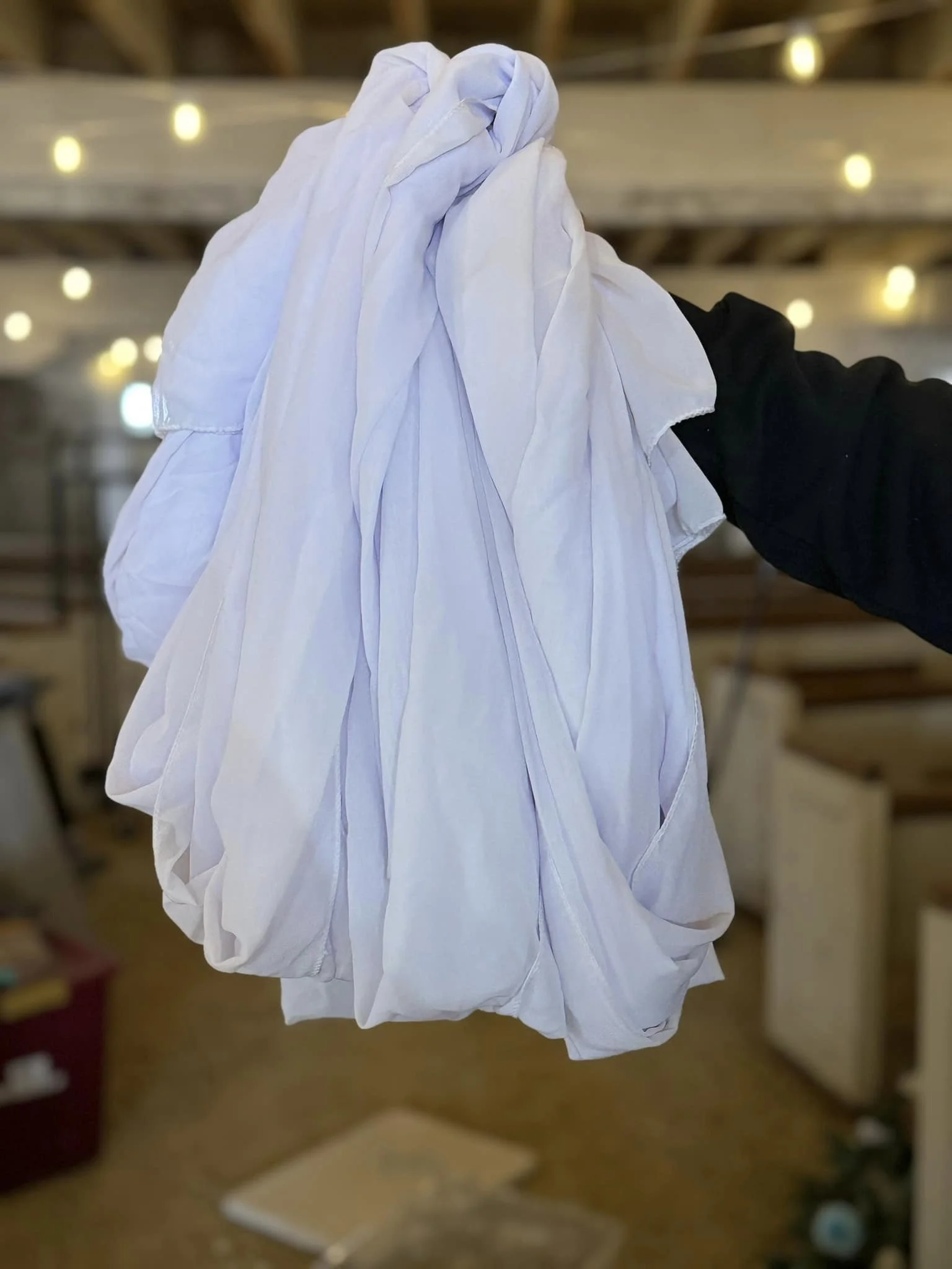 White Chiffon Arbor Swag