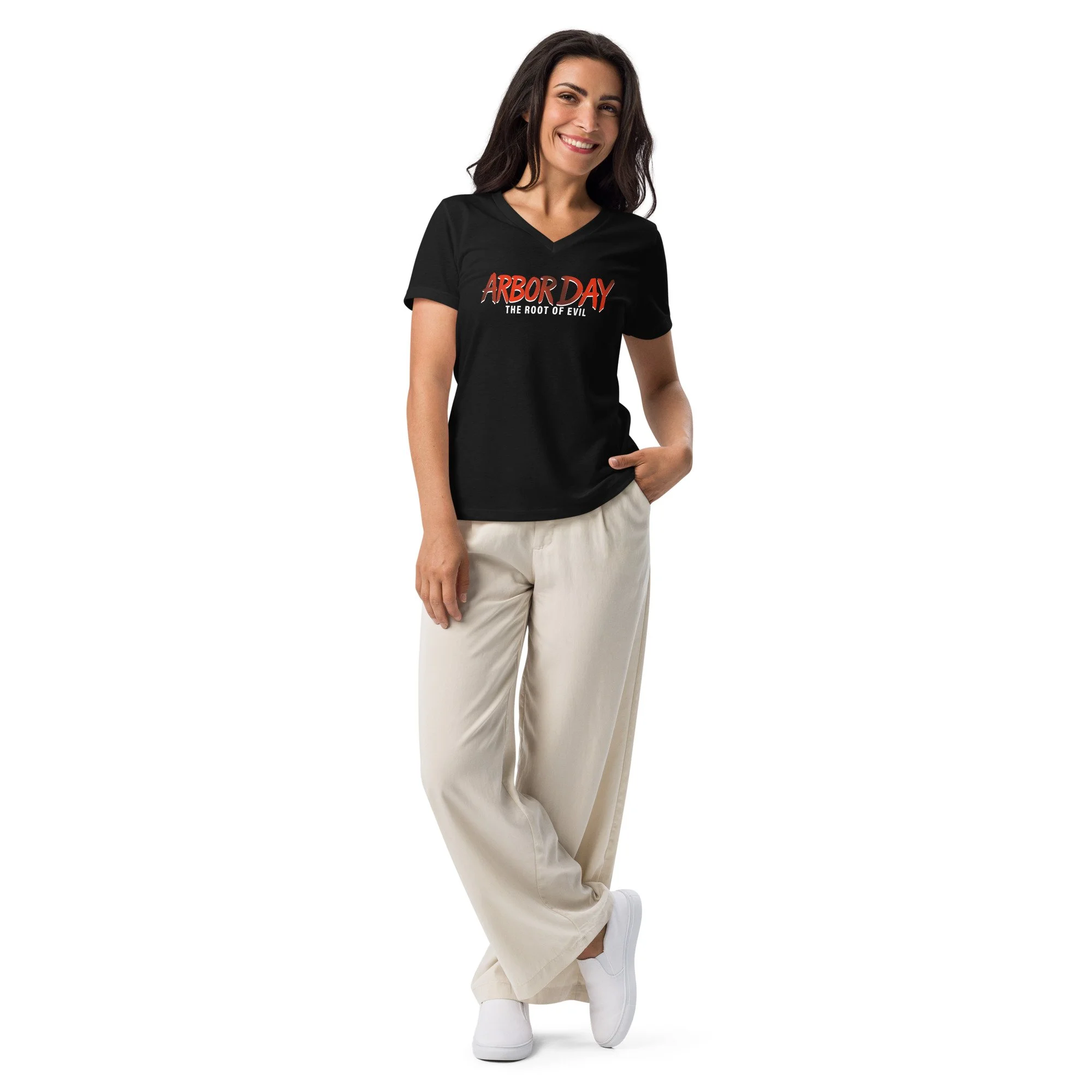 ARBOR DAY: The Root of Evil Women’s relaxed v-neck t-shirt
