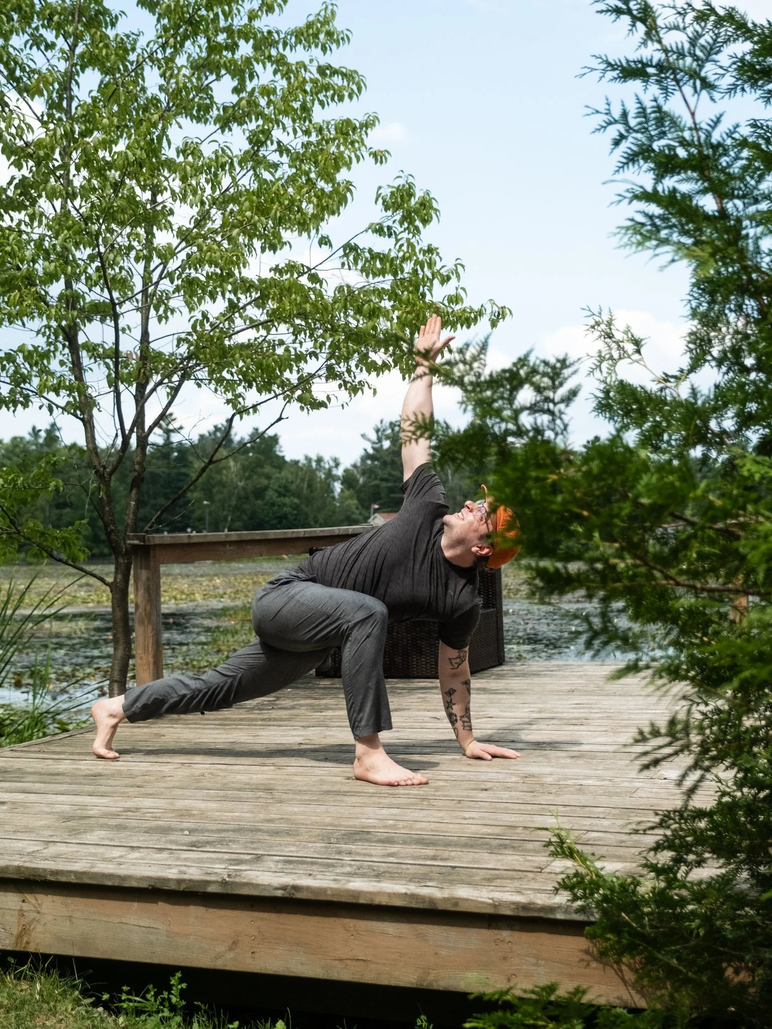 Yoga on the dock