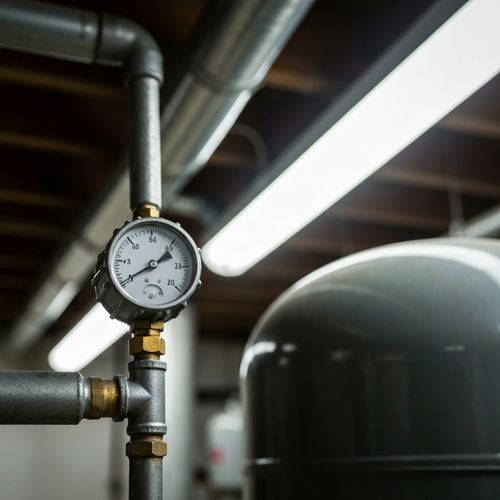 pressure tank gauge at low reading