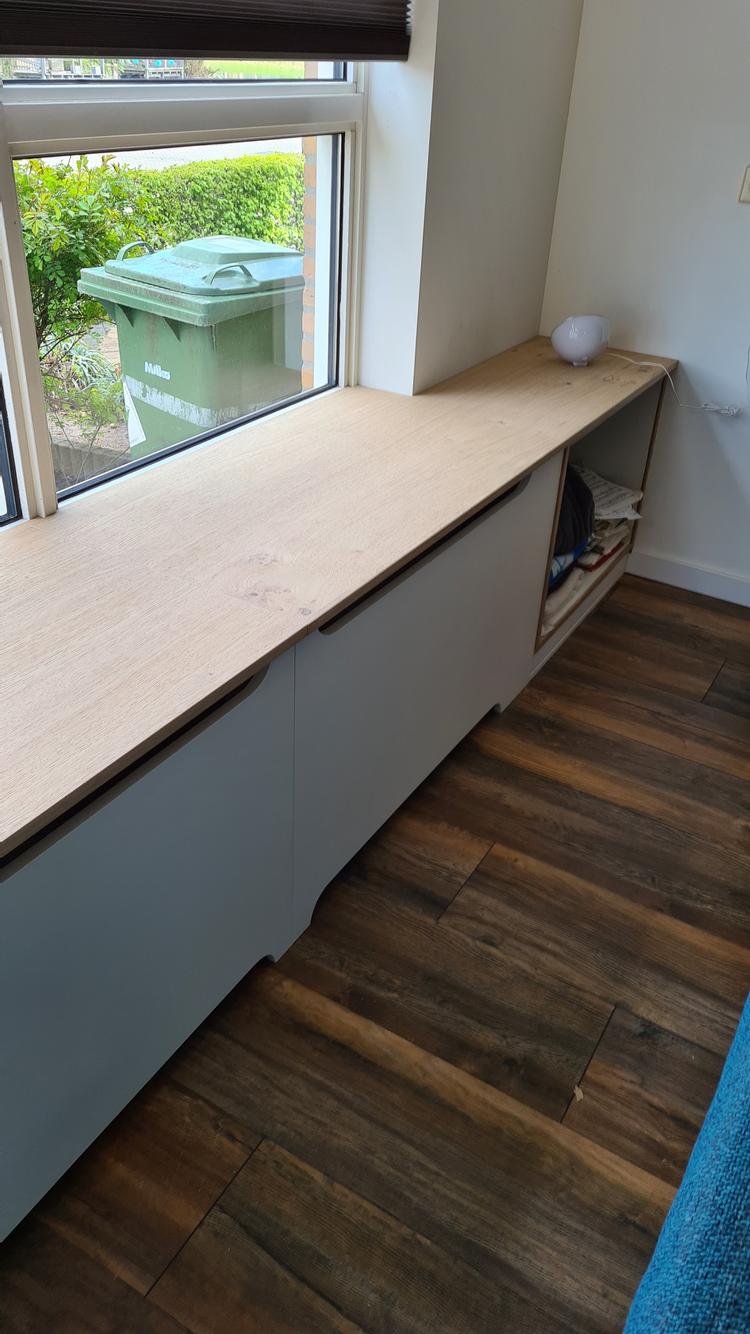Maatwerk Eiken/Wit radiatorkast