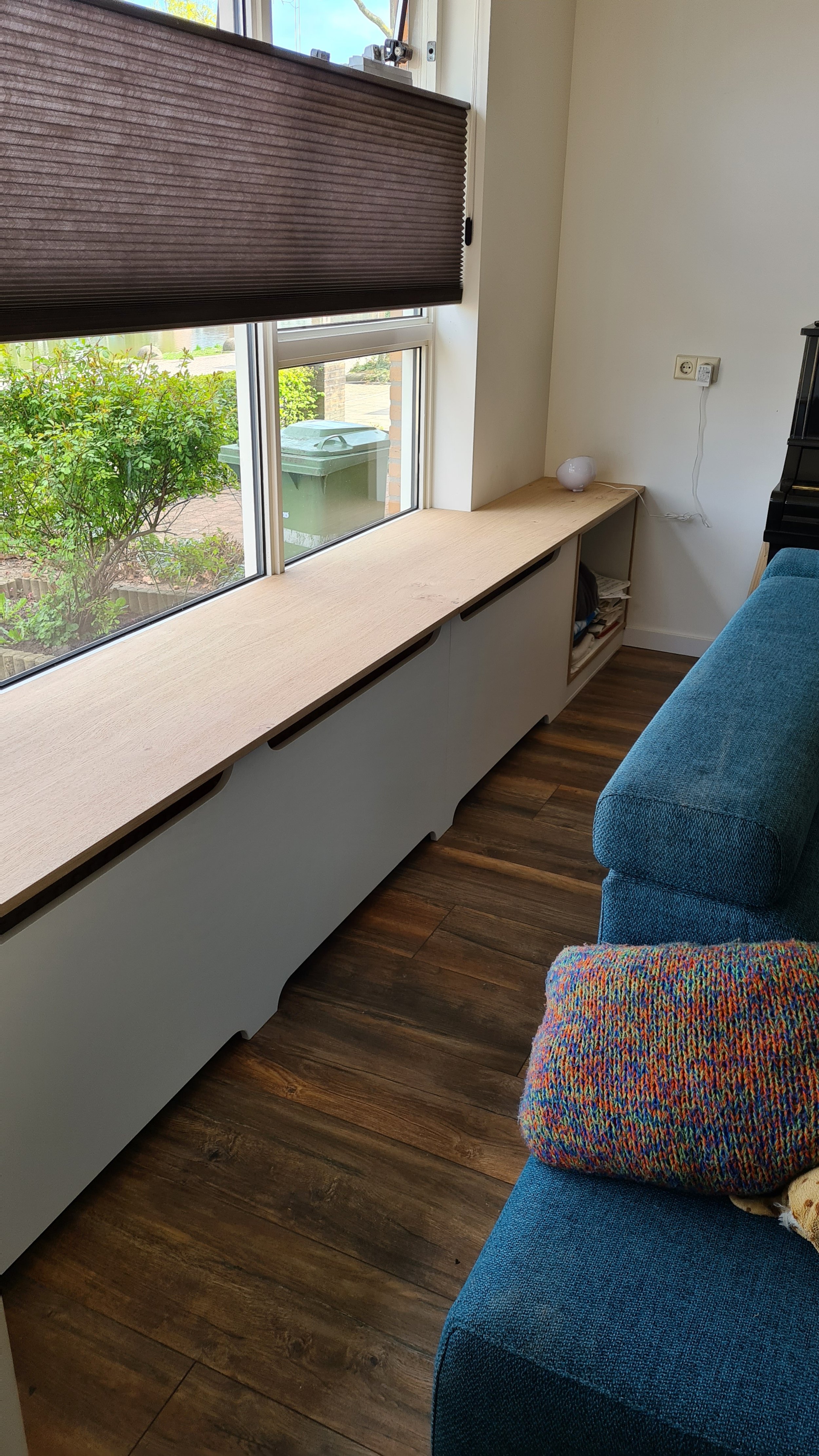 Maatwerk Eiken/Wit radiatorkast