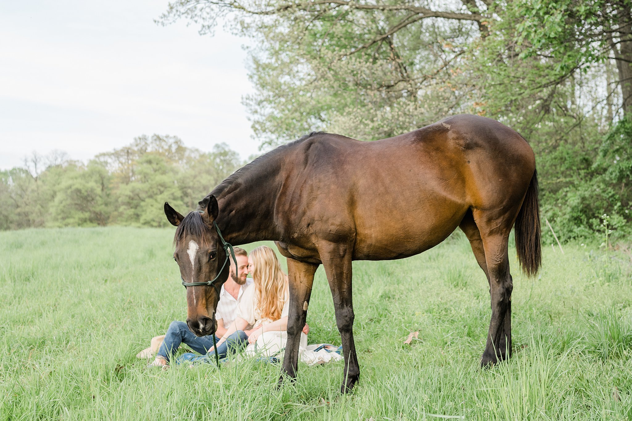 Elizabethtown PA Horse Farm Engagement Session 