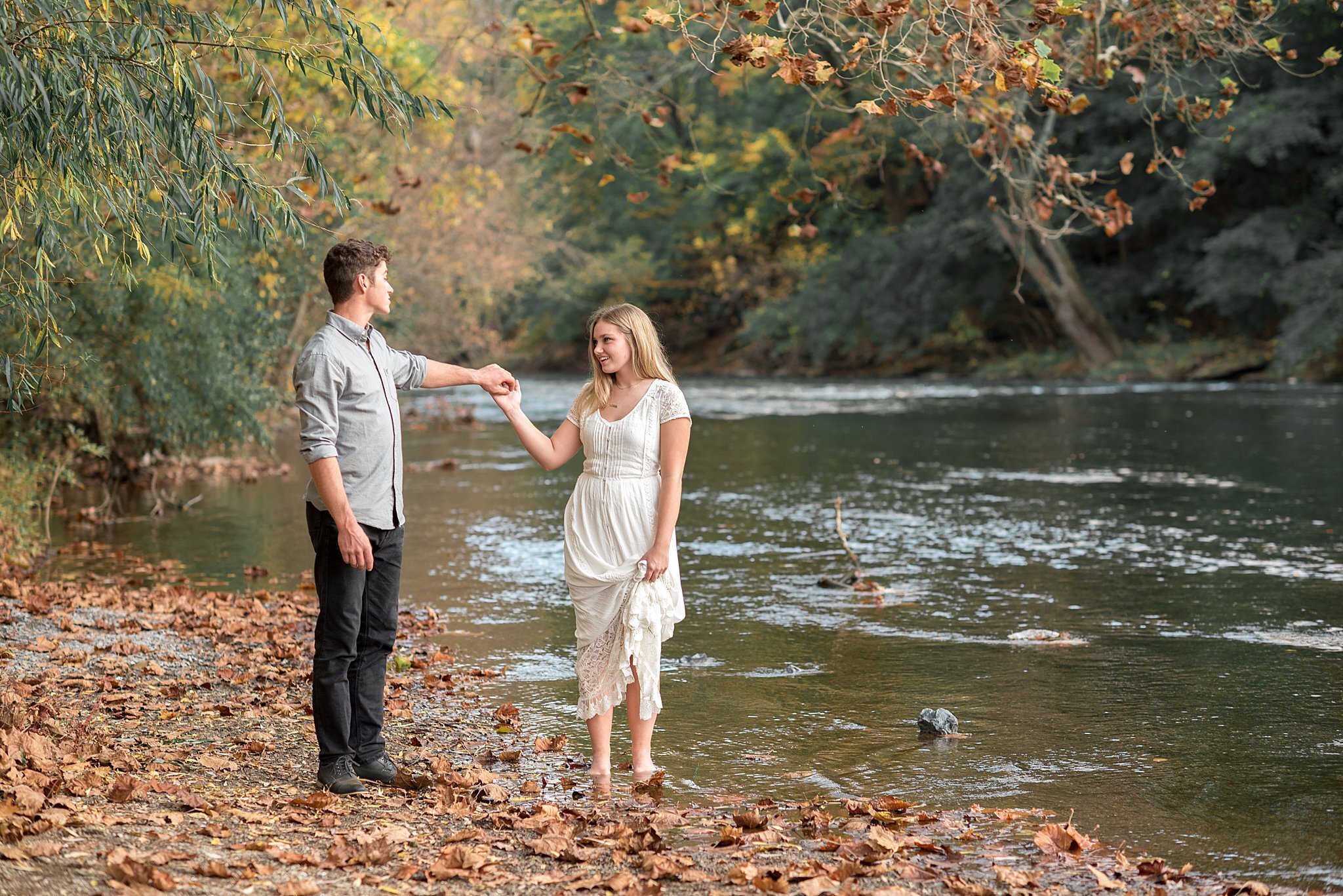 Grings Mill Park Berks County Fall Engagement Session 