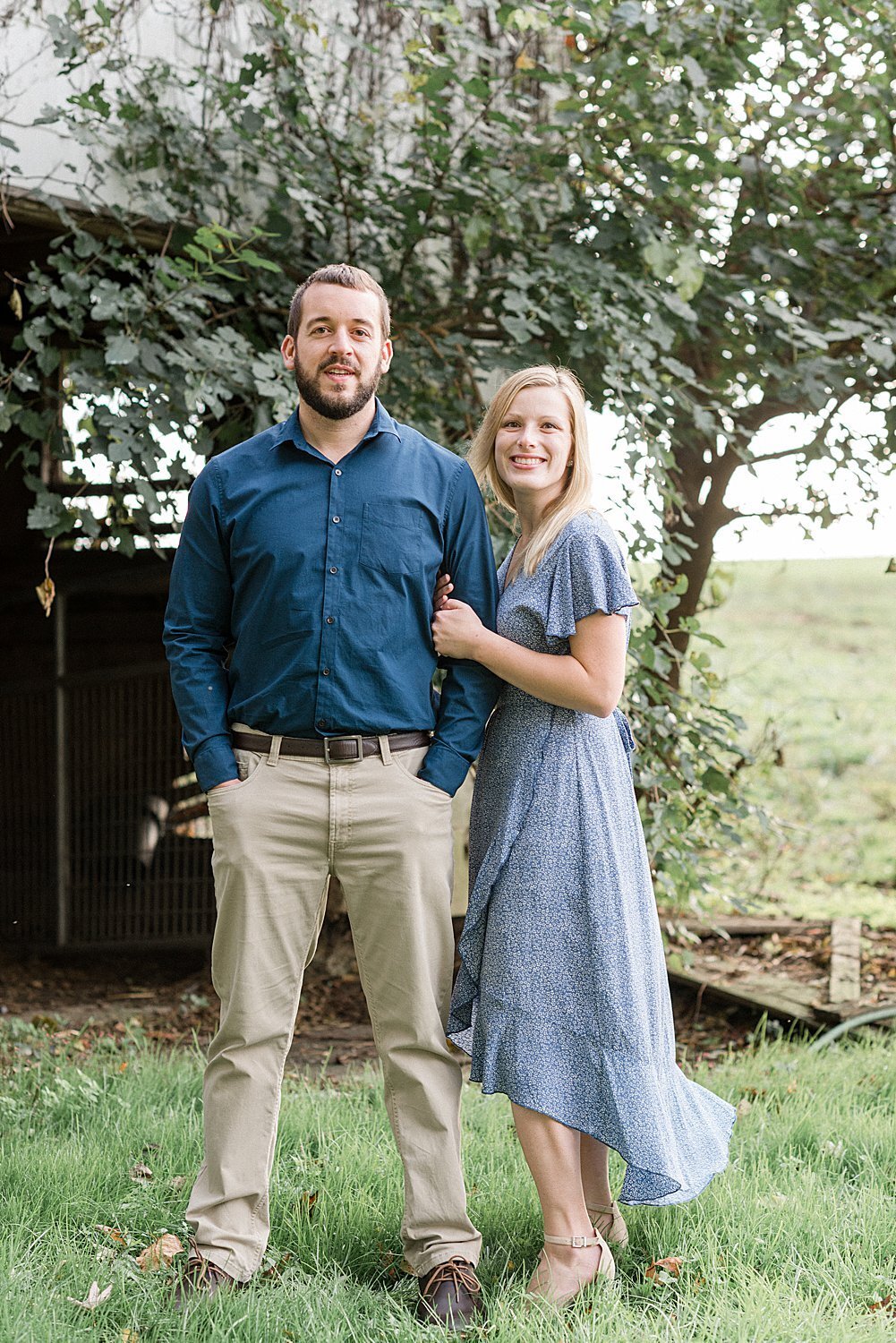 Lancaster PA Fall Farm Sunset Engagement Session