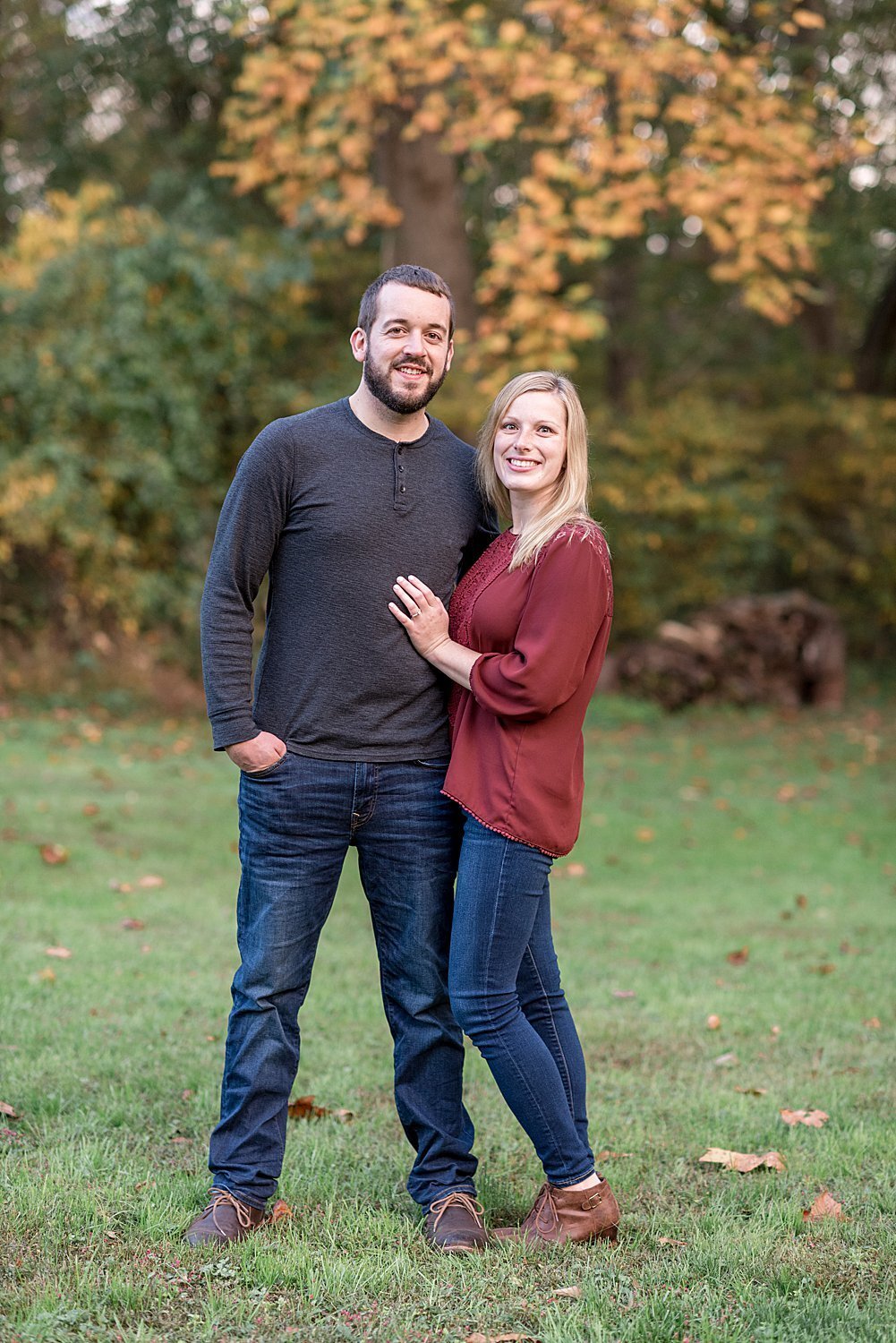 Lancaster PA Fall Farm Sunset Engagement Session