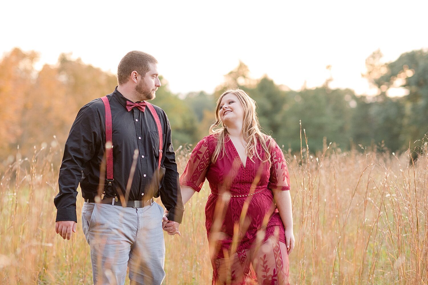 Bride and Groom Engagement Session Wolf's Hollow Park Atglen PA
