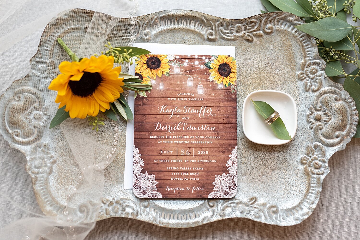 Invitation Suite details Spring Valley Farm Dover PA