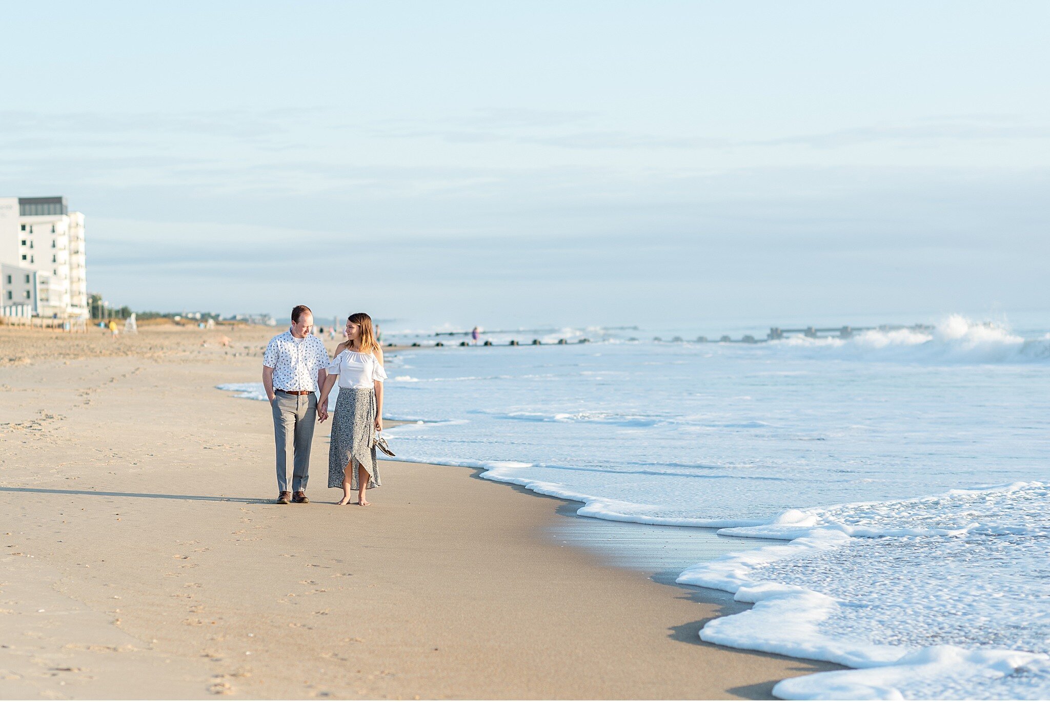 Rehoboth Beach sunrise engagement session photography