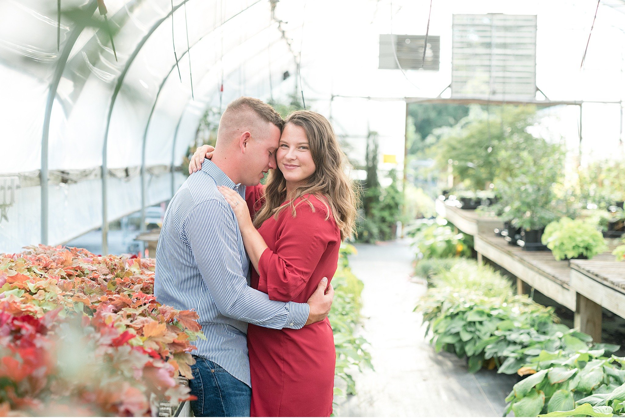 Tudbinks Greenhouse Lancaster County Greenhouse Engagement Session Photography 