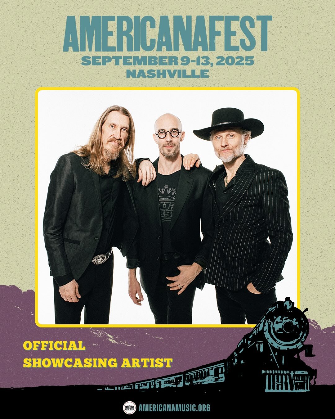Excited to announce that we&rsquo;re headed to @americanafest this September! Hope to see you there 😉🚂 Passes &amp; info at the link in bio. 

#AMERICANAFEST #thewoodbrothers #puffofsmoke #nashvillemusic