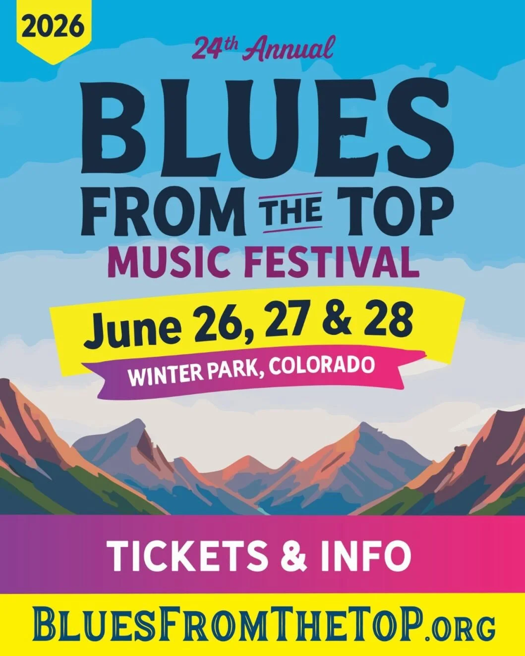 @bluesfromthetop June 26 in Colorado🏔️⭐️ tickets available now!
