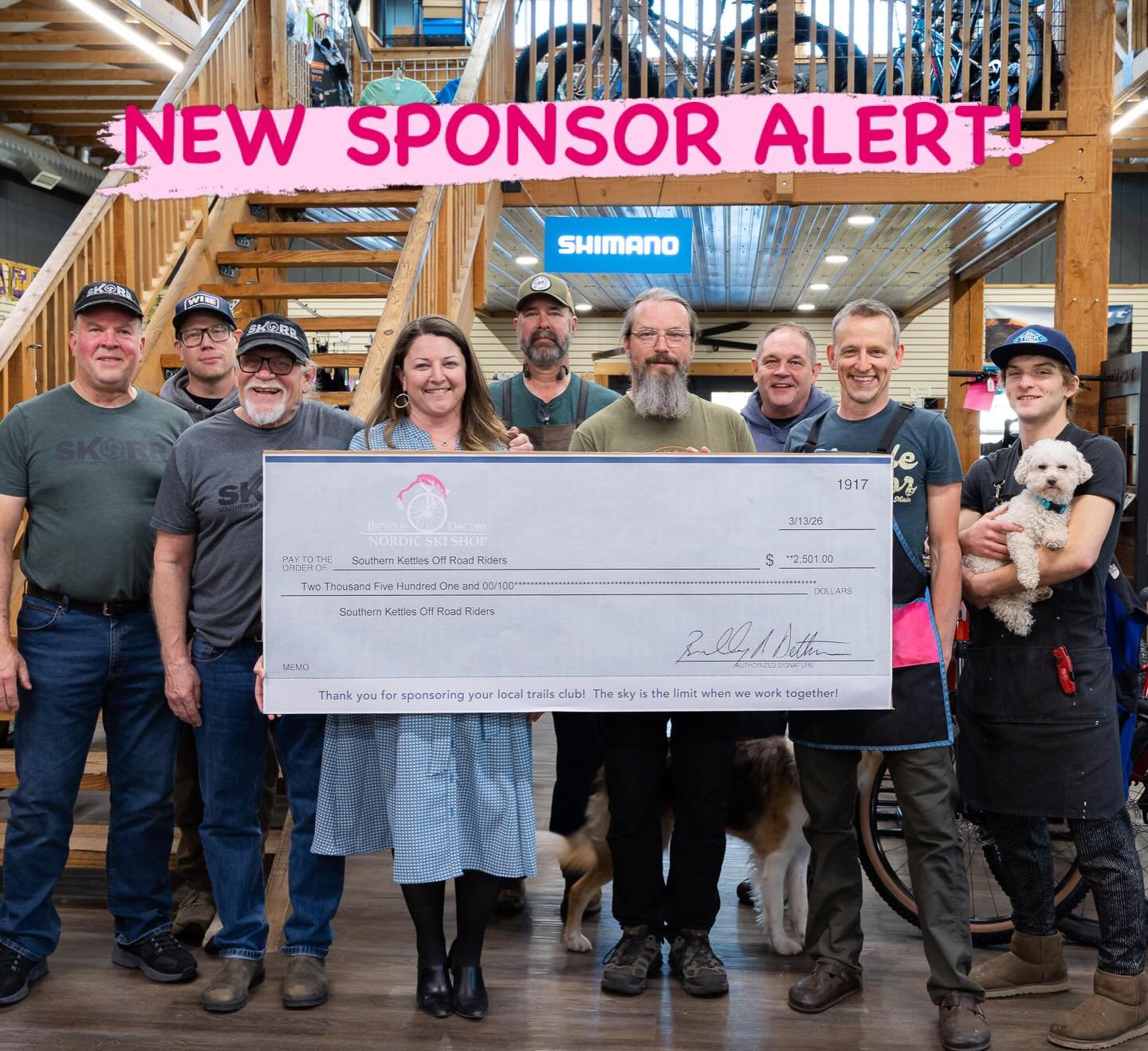 Please help us in welcoming @bikedr_nordic as a new @skorr_wisconsin sponsor! #sponsor #trails #community #mtb #southernkettles