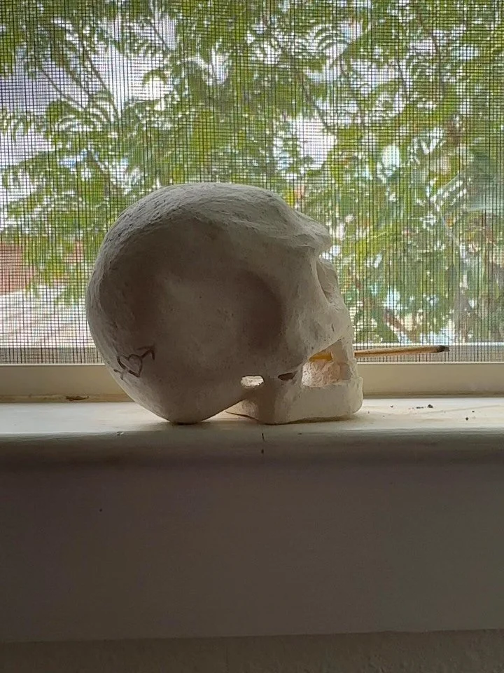 Took a smoke break but I&rsquo;m back!

Made a little heart eyed skull , a mini personal symbol I&rsquo;ve added to a lot of my work that represents my conquest of overcoming the fear of mortality 🌝 What is done in love will do in death has become m