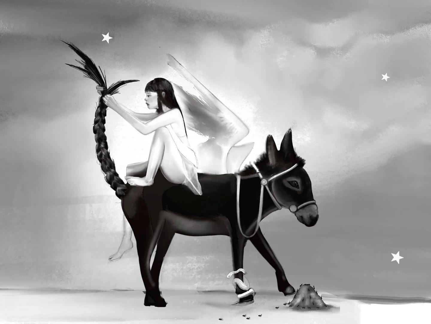 Day 1 spooky intro, what&rsquo;s spookier than the heavy weight of hope and endurance?  As always very into allegorical portraiture and wanted to do a relevant self portrait :,) I love October I love #drawlloween I love @mabgraves ! Happy October 1st