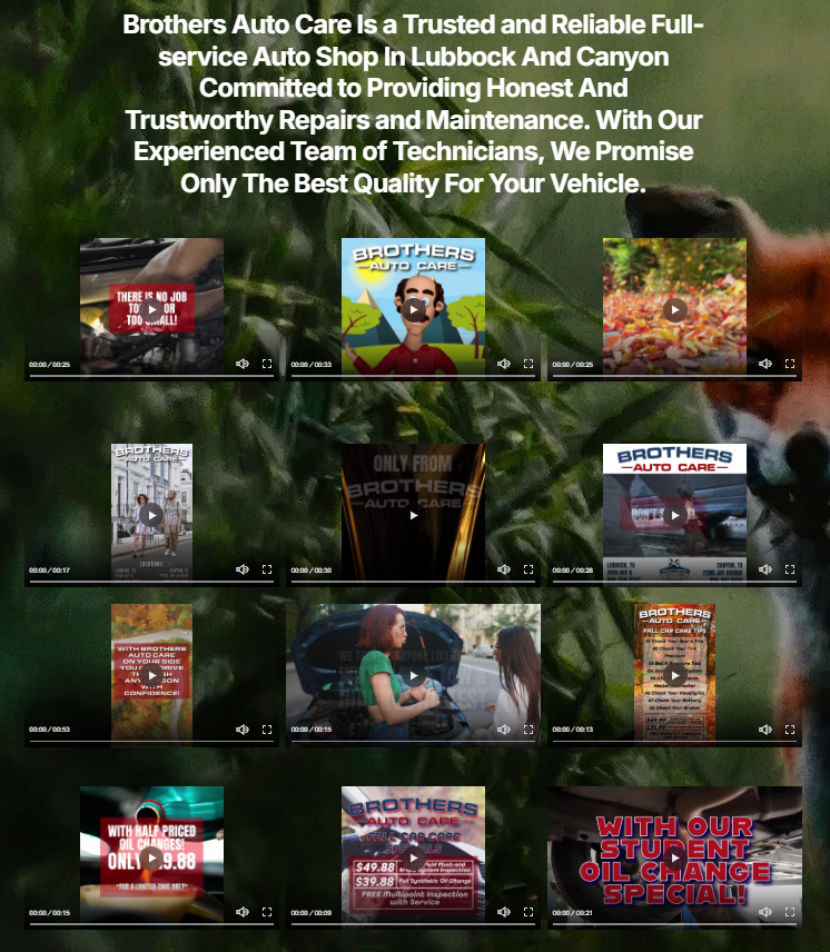 Brothers Auto Care Videos