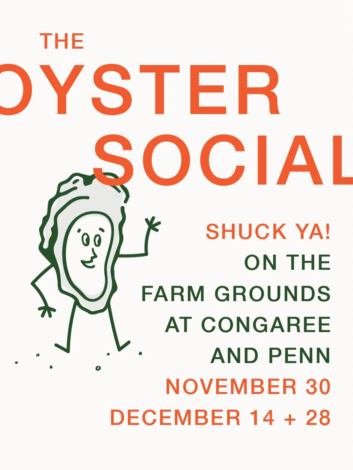 Calling all bivalve lovers! Join us on the farm grounds for a shucking good time. Shuck your own oysters, eat &lsquo;em raw or roasted, and enjoy live music and the farm grounds bar.
⠀⠀⠀⠀⠀⠀⠀⠀⠀
The Menu
⠀⠀⠀⠀⠀⠀⠀⠀⠀
Raw Gulf Oysters
with Saltine crackers
