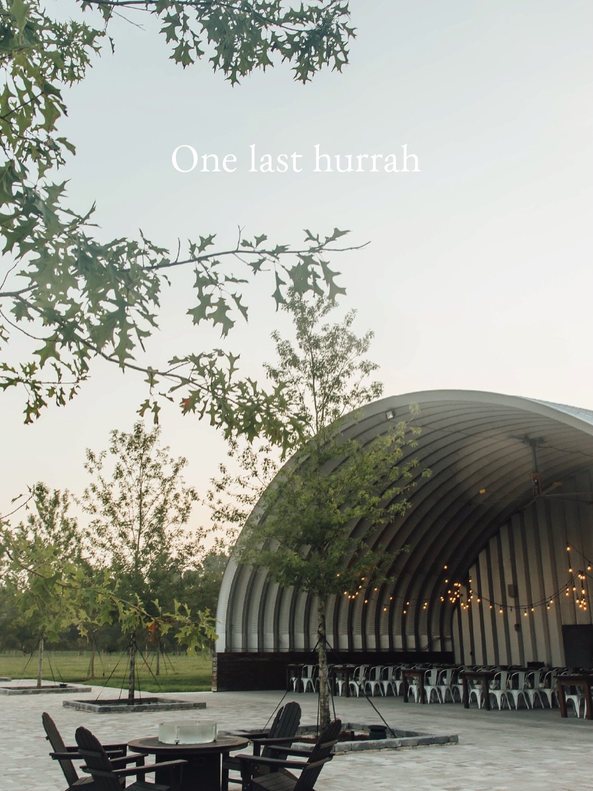 Three days left to sip and dine and soak up the sunset from the quonset hut patio.&nbsp;&nbsp;

Join us for one last hurrah! Dining reservations are available on Resy. Learn more at congareeandpenn.com/reservations