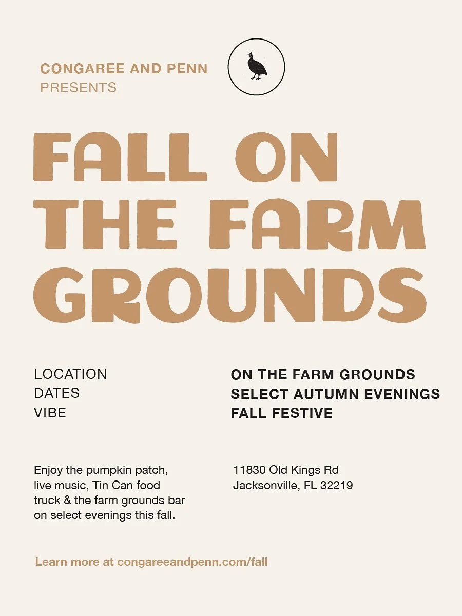 We&rsquo;re counting down the days to the liveliest season of the year. Pumpkins! Cider! Sub 90&ordm; days (c&rsquo;mon weatherman)! Join us for Fall on the Farm Grounds on select evenings this autumn, beginning September 25th. Enjoy live music, the 