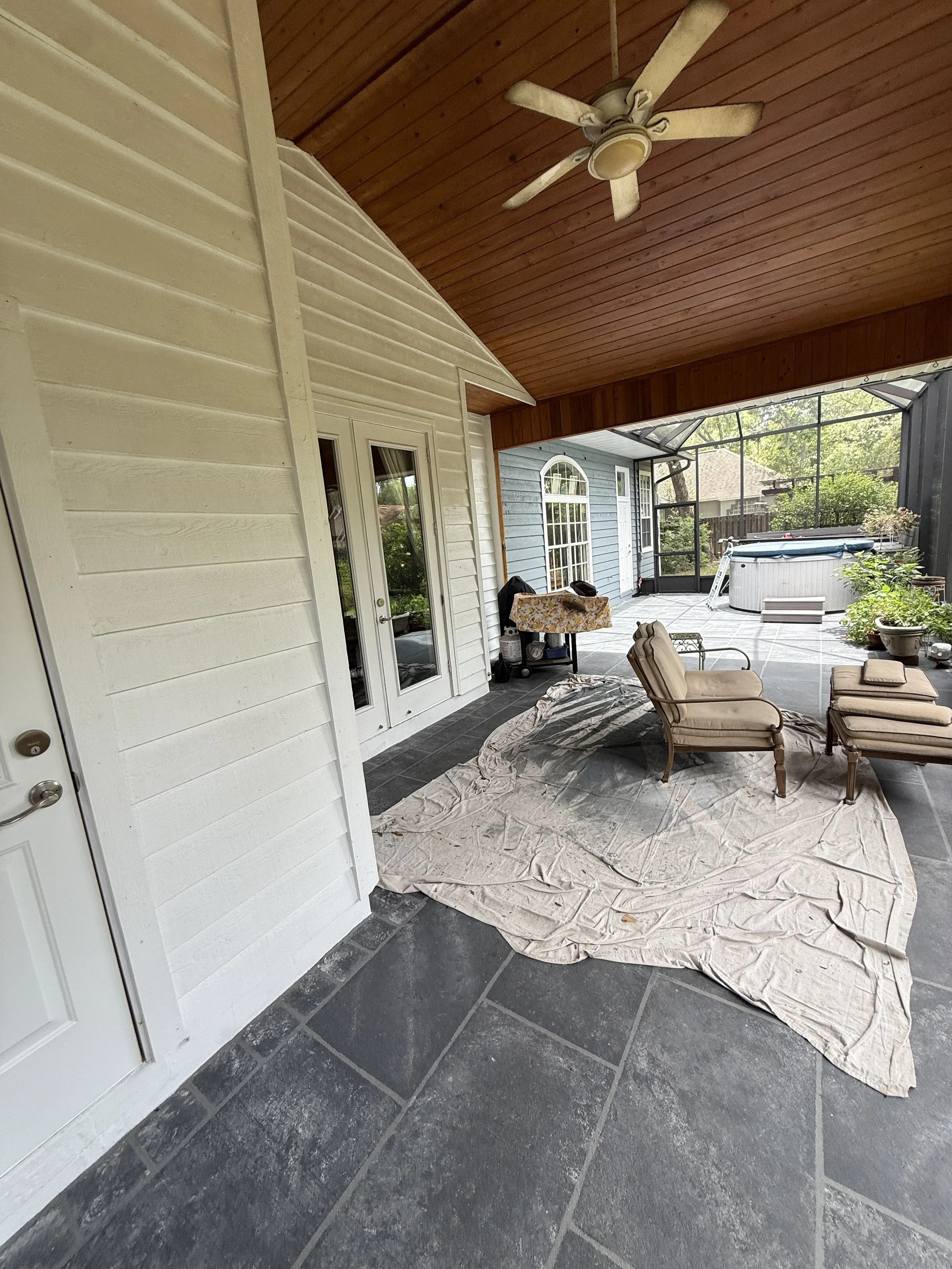  AFTER (Exterior Paint Job Walls/Trim/Staining Ceiling)