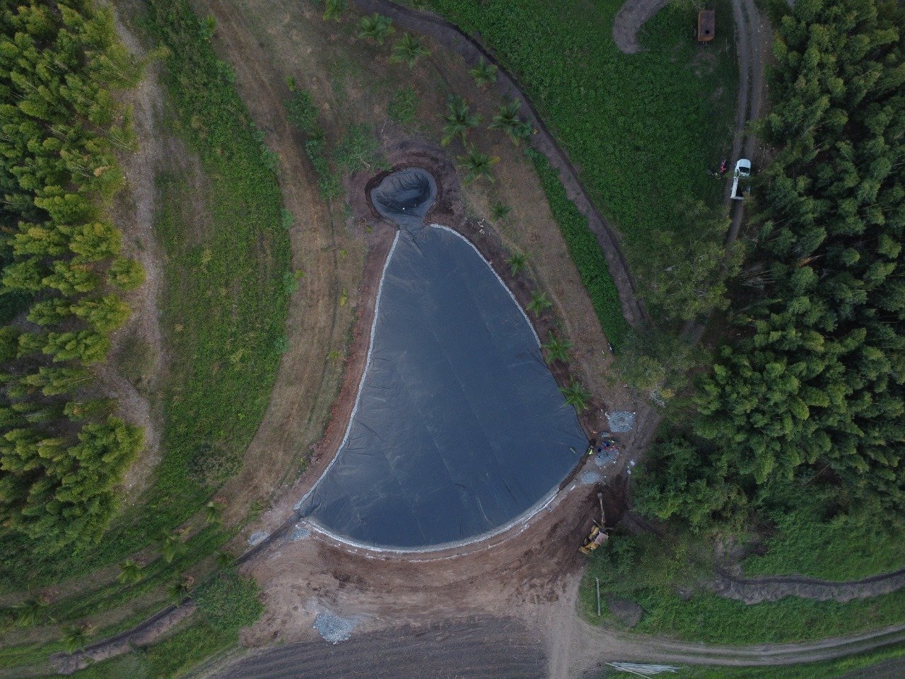 Reservorio de agua recién construido