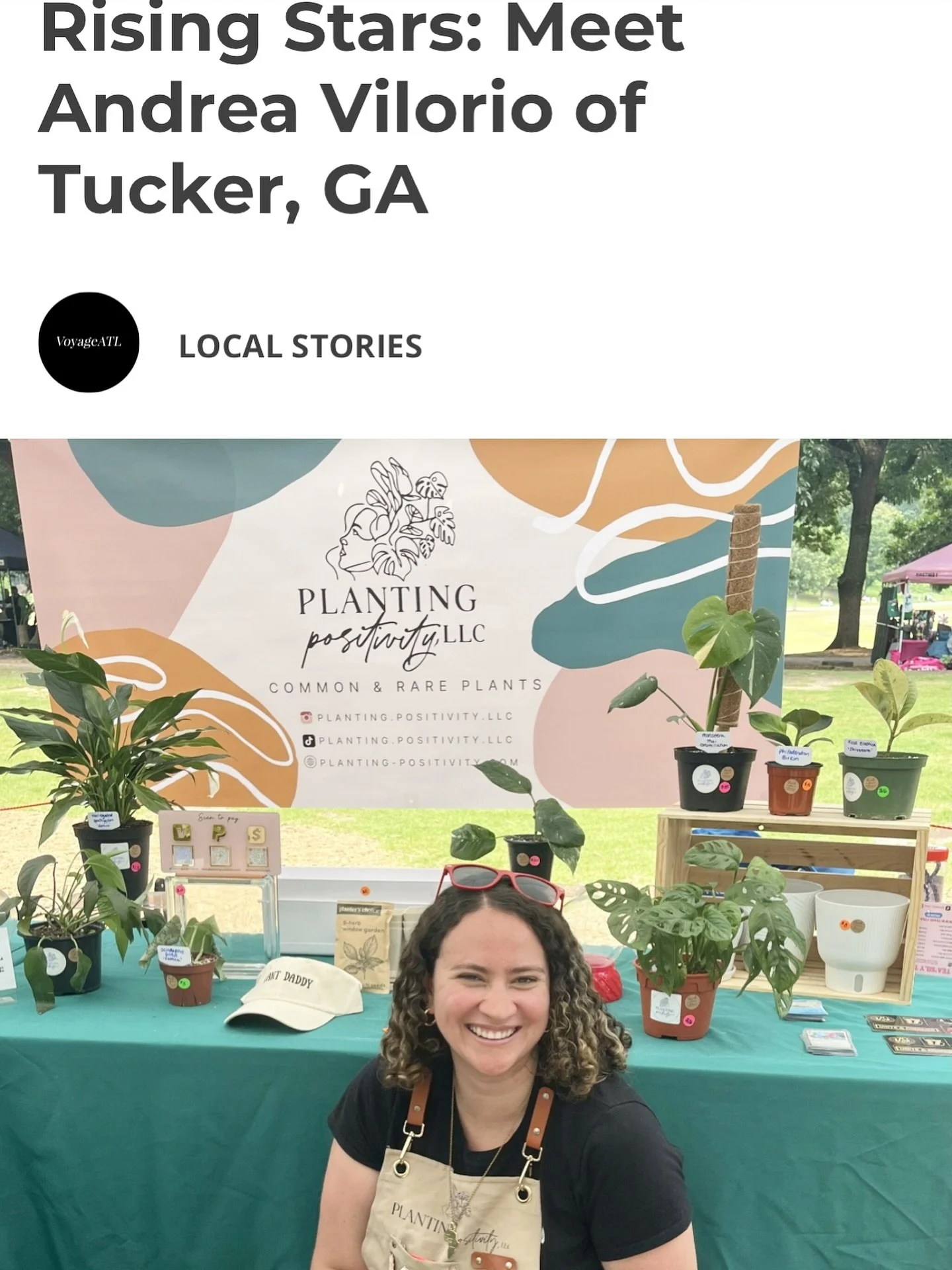 I&rsquo;m excited to announce the June feature for Planting Positivity, LLC at @voyageatl . Check out the interview. Lea mi art&iacute;culo sobre mi negocio de plantas. 🪴❤️ #voyageatl #voyageatlfeature #voyageatlmagazine #atl #plantbusiness #atlanta