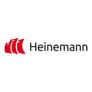 Heinemann logo withred three-red curved lines.