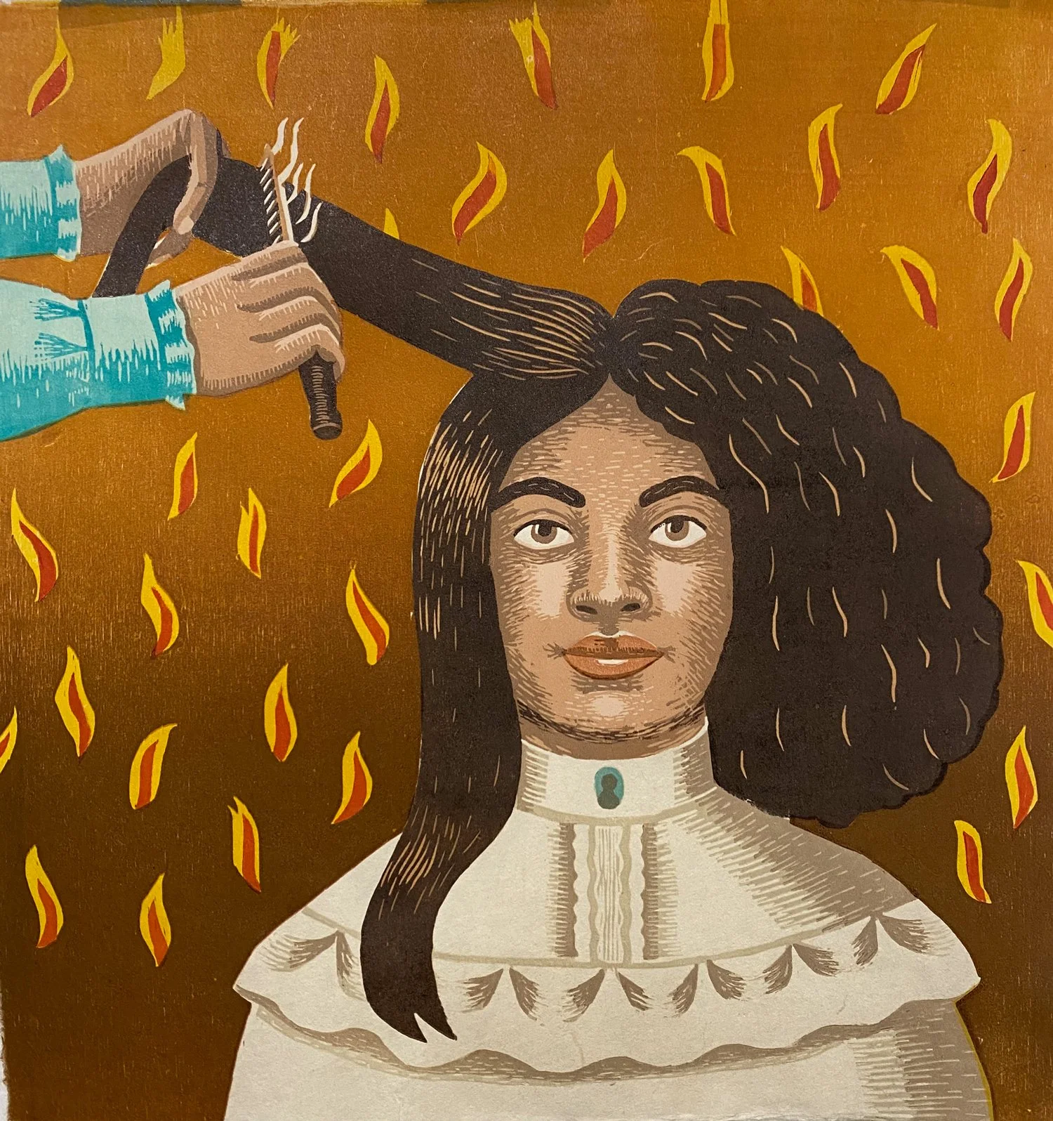 Good Hair: 14" x 14"; Edition of 16